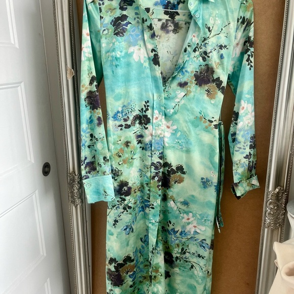 Barbaton GORGEOUS colour midi dress size 00 but fits XS - S - Picture 7 of 8